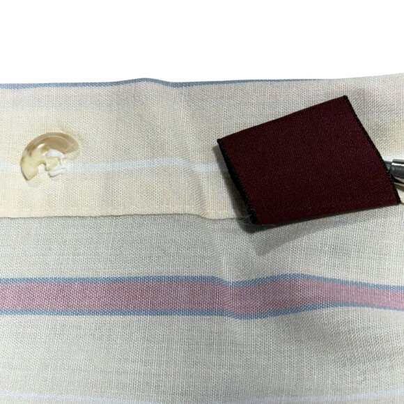 Evan Picone Vintage 80's Short Sleeve Striped Button Down Shirt Mens XL White - Picture 8 of 9